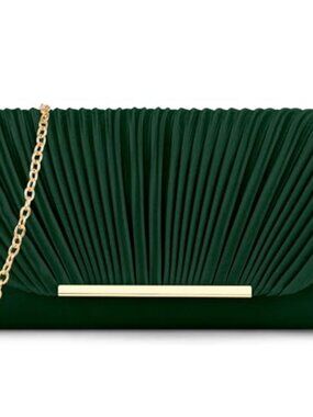 Milan Cloth Clutch Purse with Magnetic Closure and Removable Chain for Women